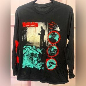 Nightmare on Elm Street - Long Sleeve Shirt - Double Sided - Size Small